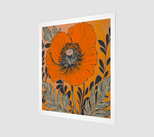 Orange Poppy Fine Art Print