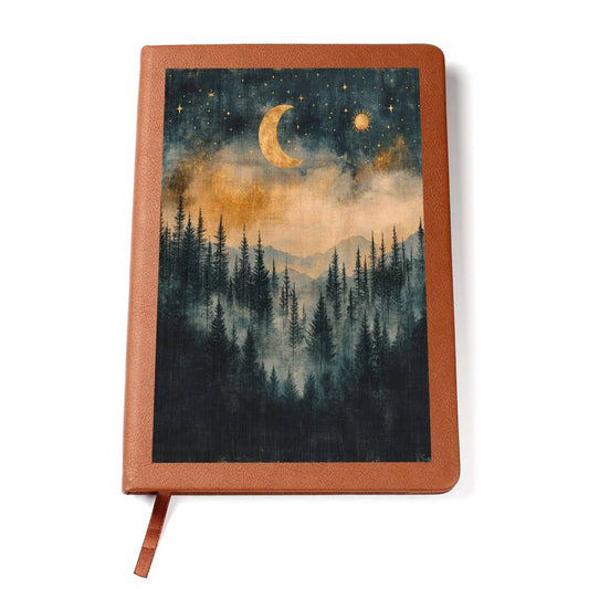 “Luna,Sol” Leather Notebook Journal