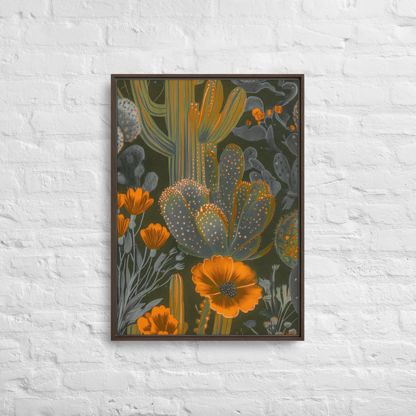 Desert Poppy Framed canvas