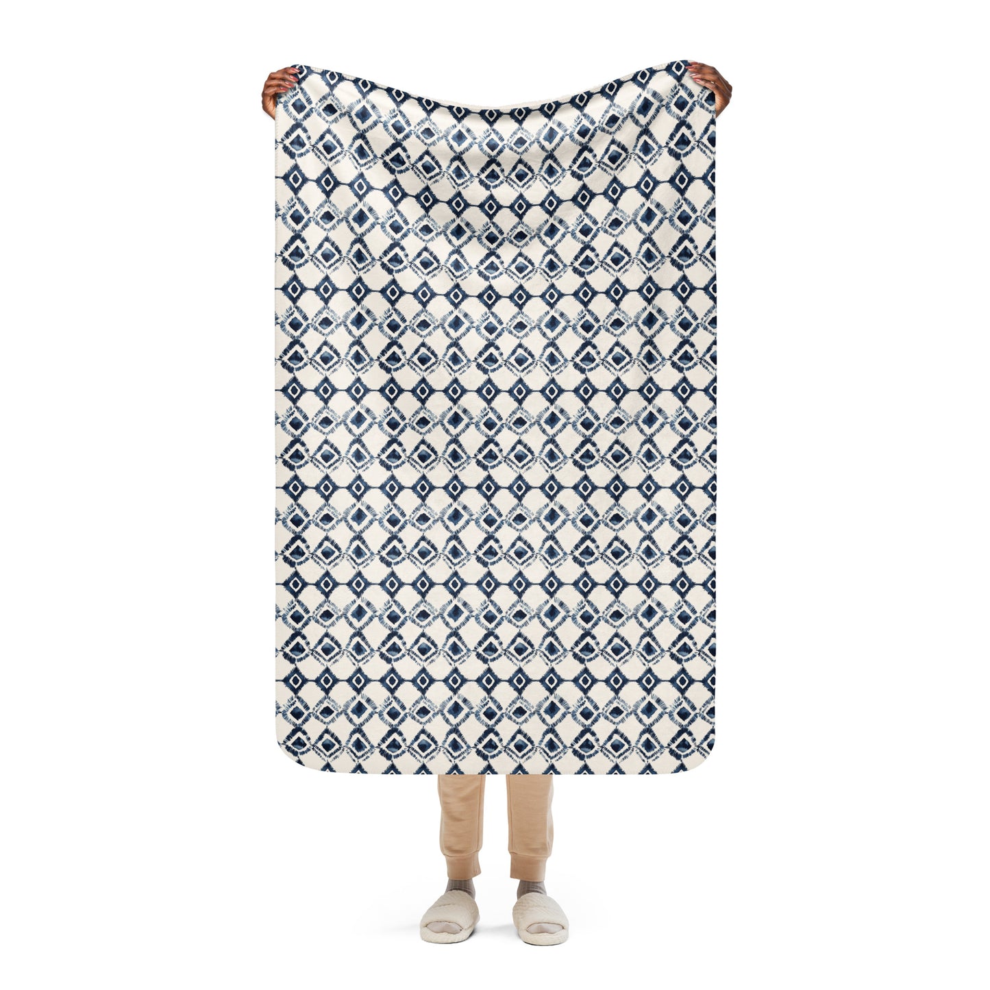 Shibori Illusions Sherpa Blanket