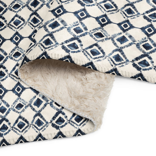 Shibori Illusions Sherpa Blanket