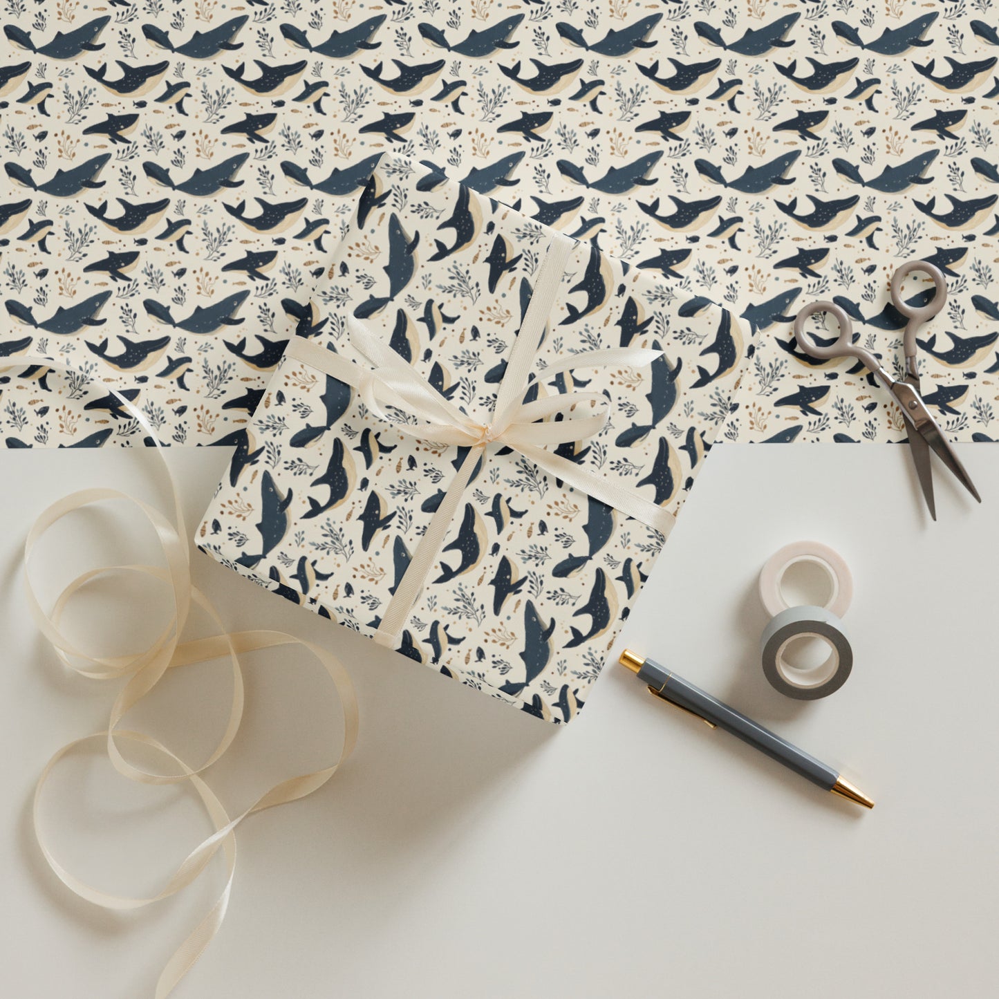 Whale Celebration Premium Gift Wrap