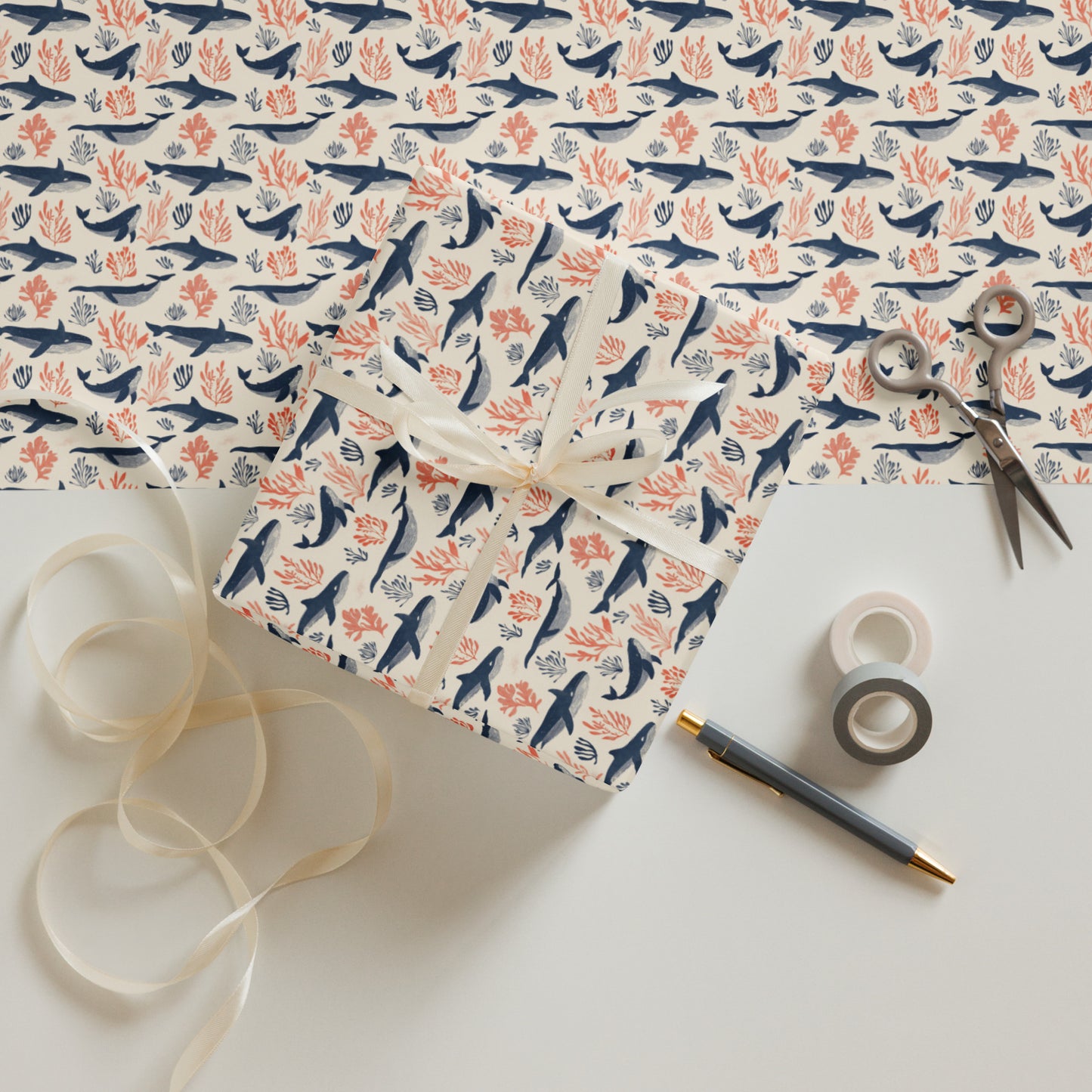 Whale Celebration Premium Gift Wrap